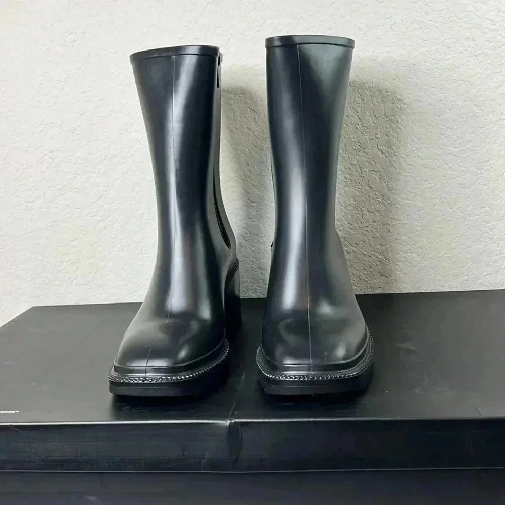 INC International Concepts Black Rain Boots - Picture 3 of 14